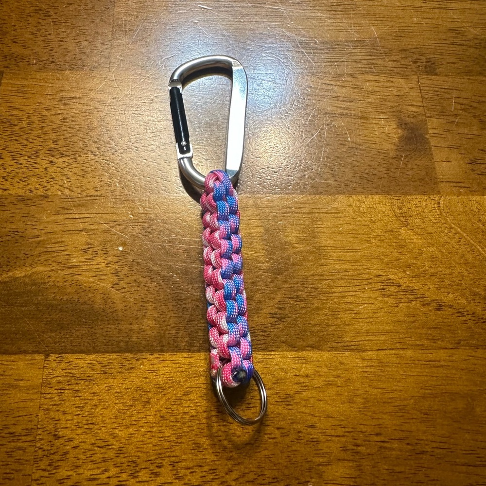 Handmade Pink and Purple Keychain